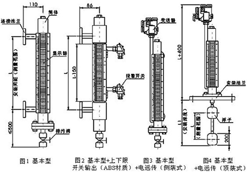 電伴熱磁浮子液位計結(jié)構特點圖